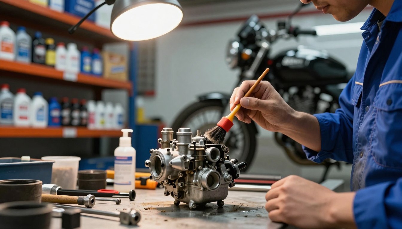 cara membersihkan karburator motor sendiri di rumah