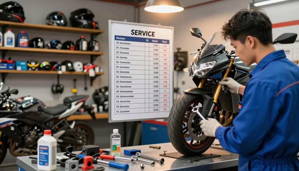 major motorcycle service costs
