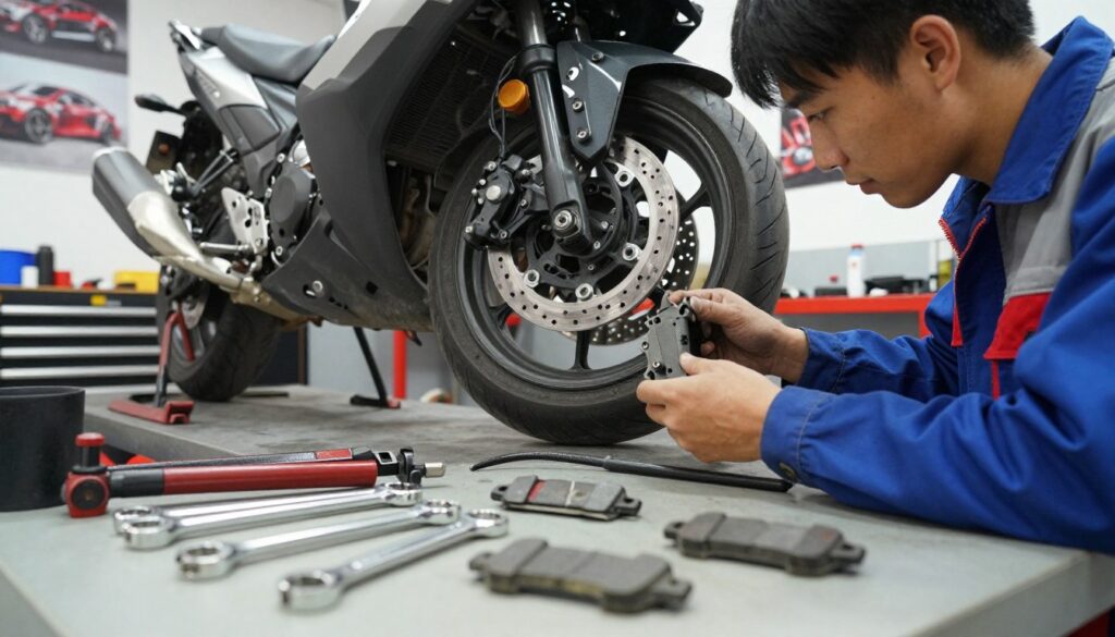 motorcycle brake pad replacement
