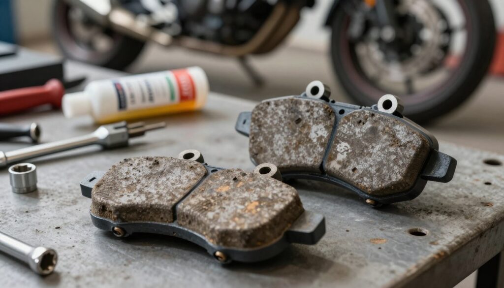 motorcycle brake pad wear