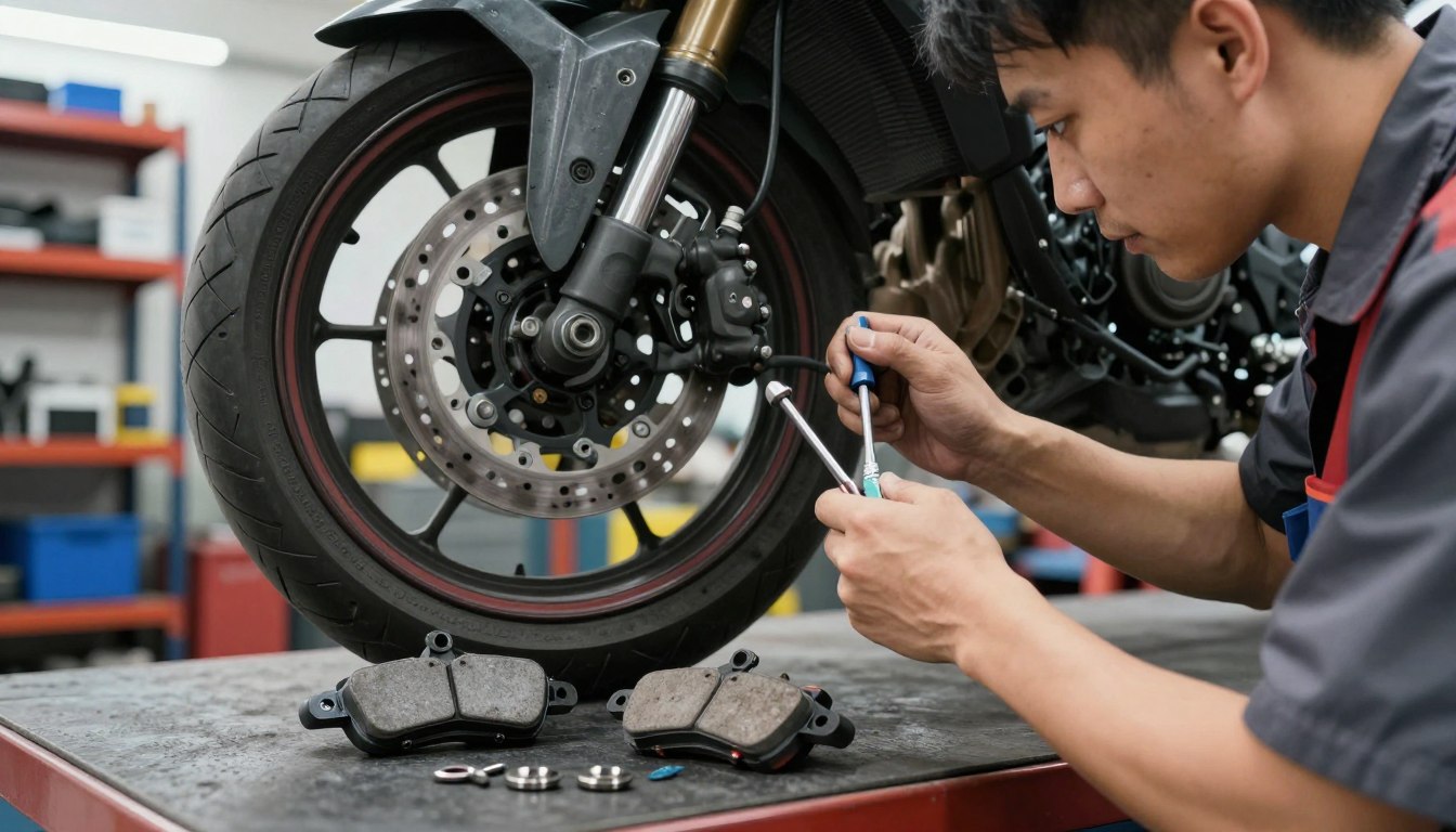 tanda kampas rem motor harus diganti